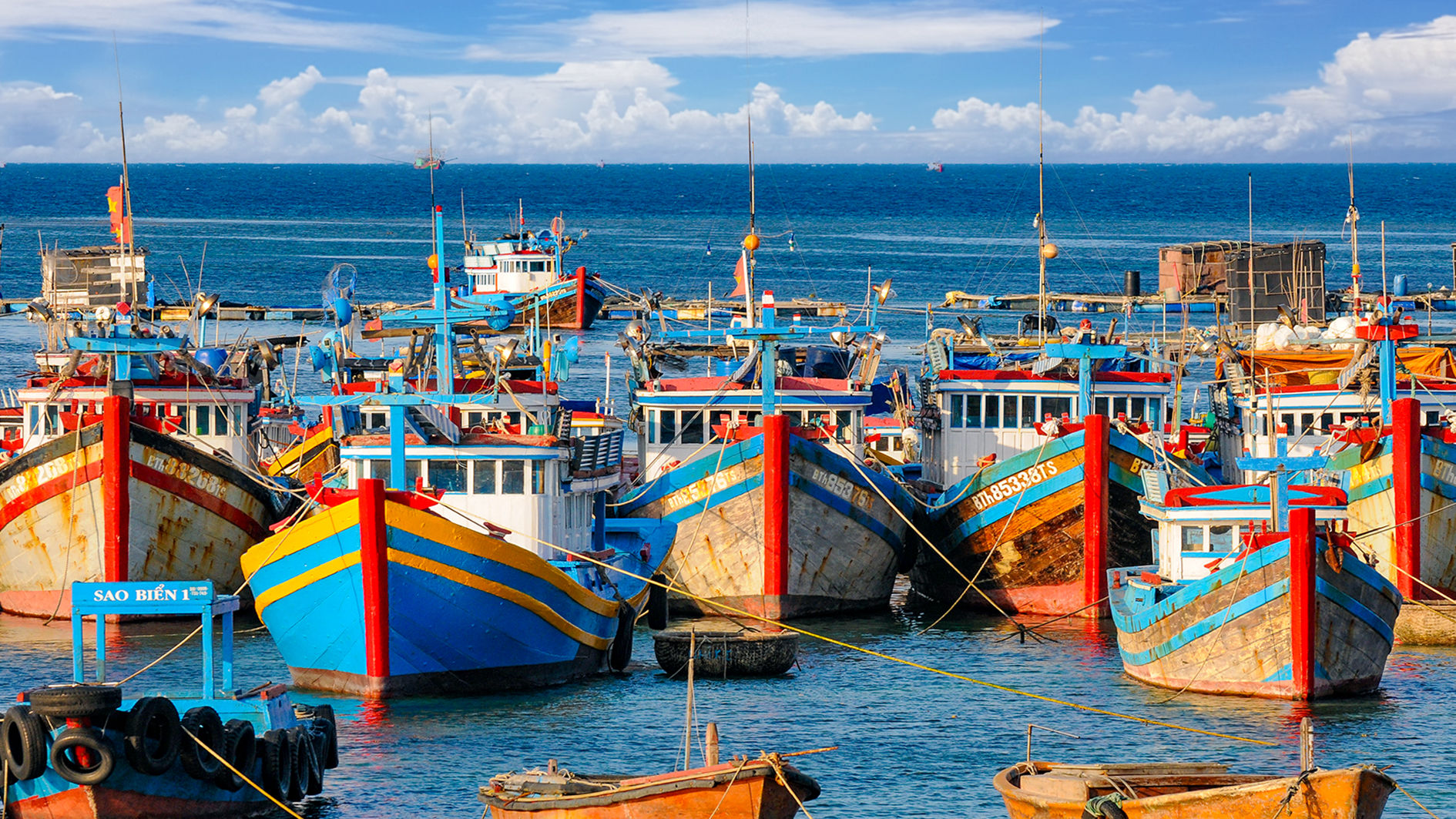 Tàu thuyền đánh bắt hải sản ở Phú Quý (ảnh N. Lân) (14)