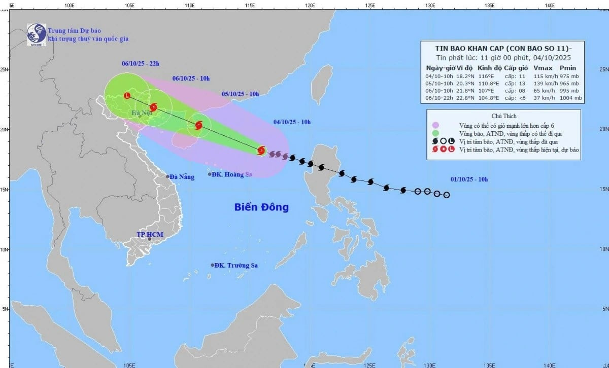 Công điện 72/CĐ-BXD: Tập trung chủ động ứng phó với bão số 11 của Bộ Xây dựng
