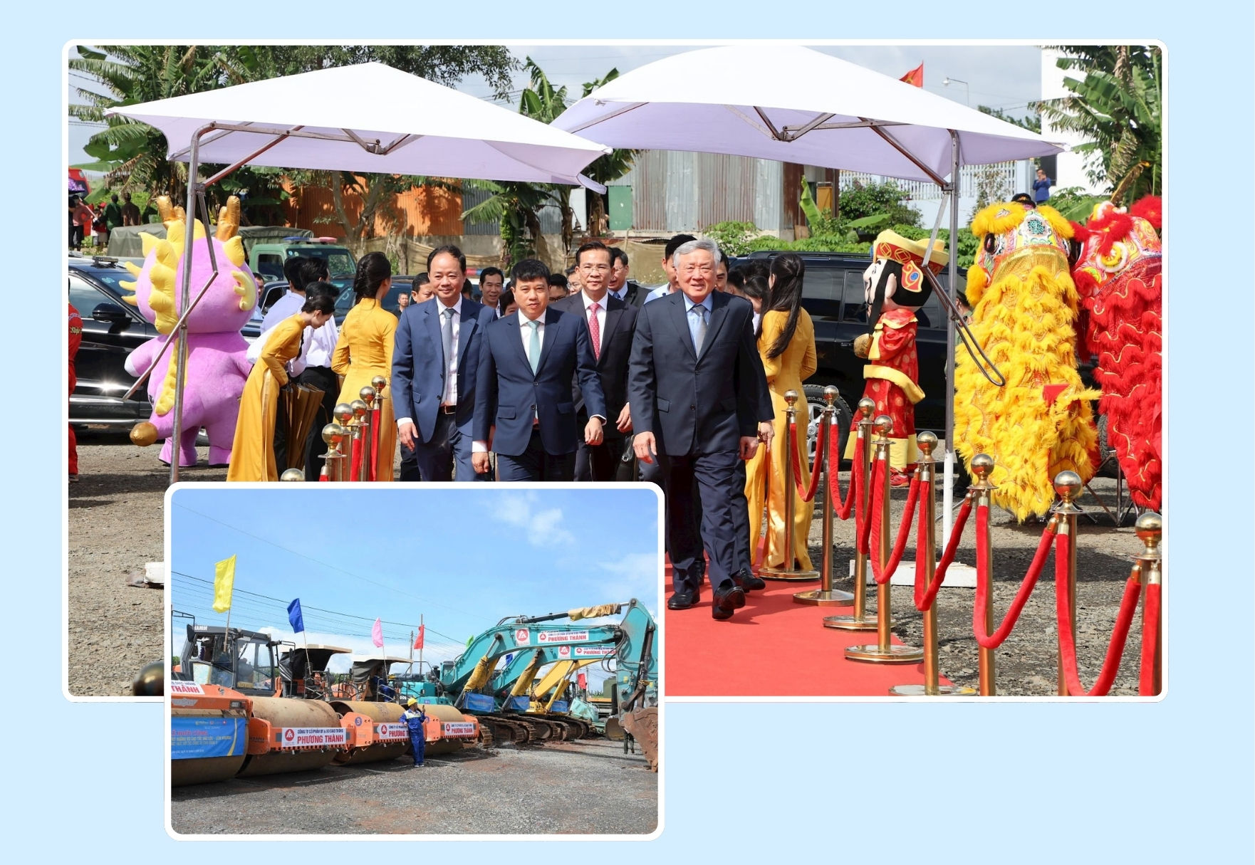 Phó Thủ tướng Thường trực Chính phủ Nguyễn Hòa Bình cùng lãnh đạo tỉnh Lâm Đồng tham dự Lễ khởi công xây dựng Dự án cao tốc Bảo Lộc - Liên Khương vào tháng 6/2025