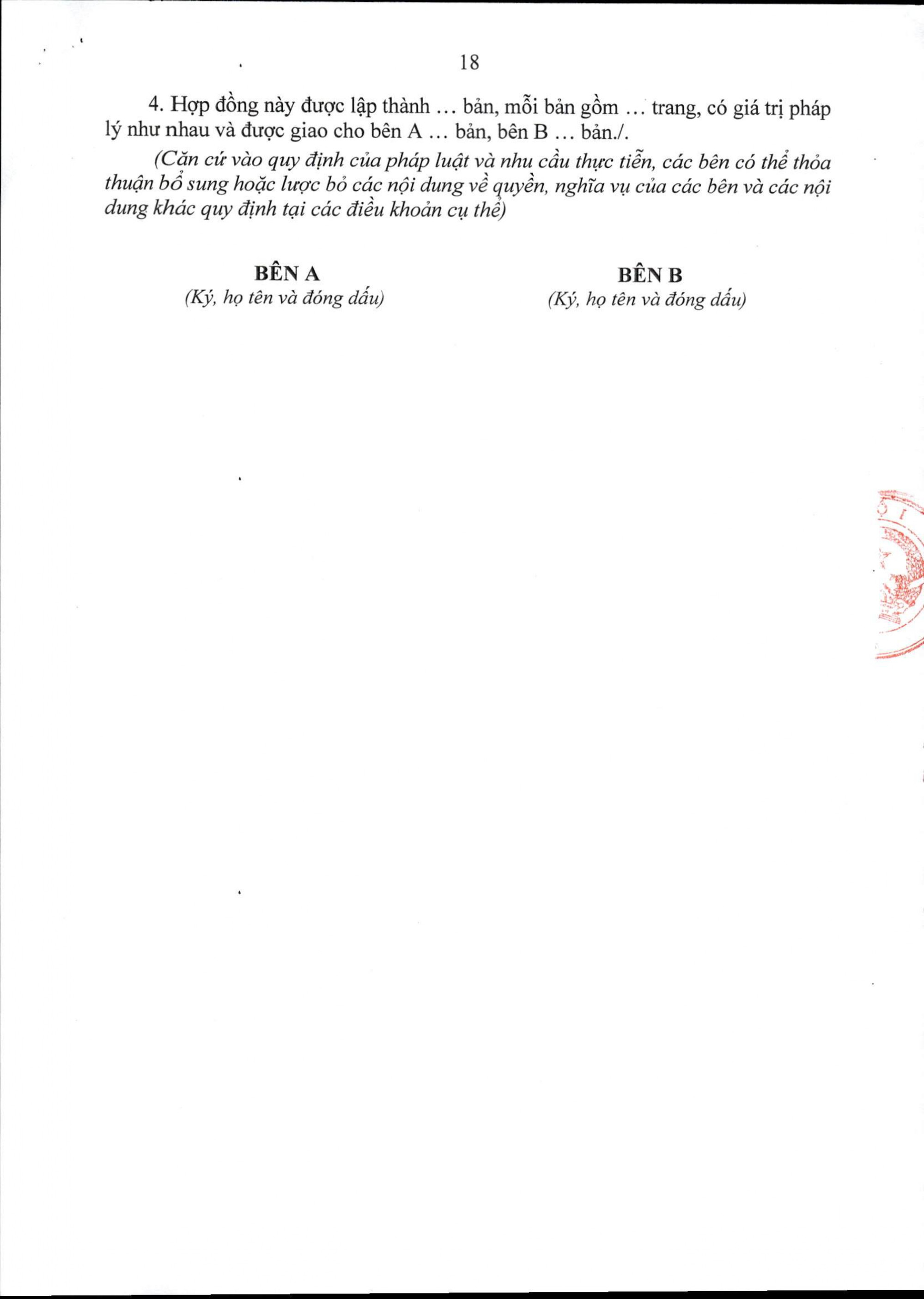 Mẫu hợp đồng dịch vụ thực hiện nhiệm vụ của công chức (ký kết với pháp nhân) áp dụng từ 16/11- Ảnh 5.