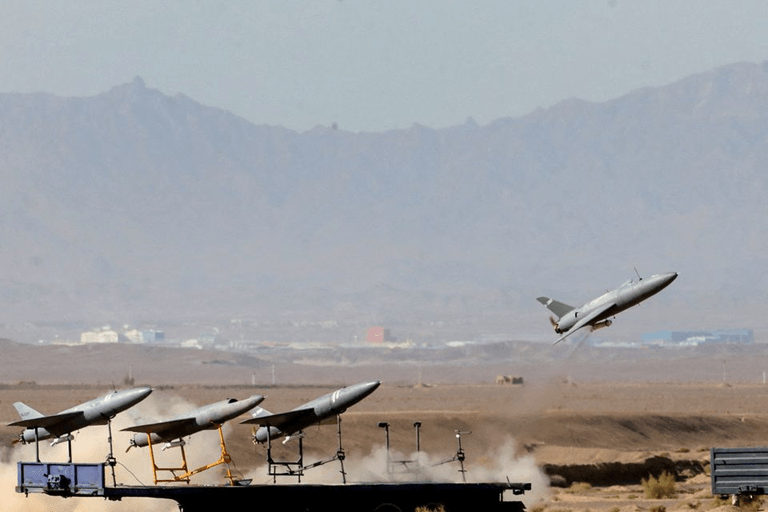 Các UAV cảm tử Shahed của Iran trong một cuộc tập trận
