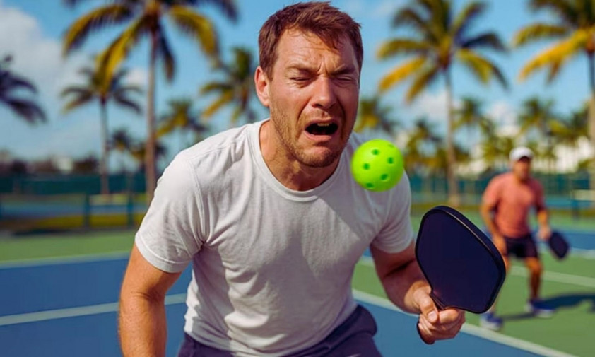 Chấn thương gãy xương mũi do va đập vợt khi chơi pickleball