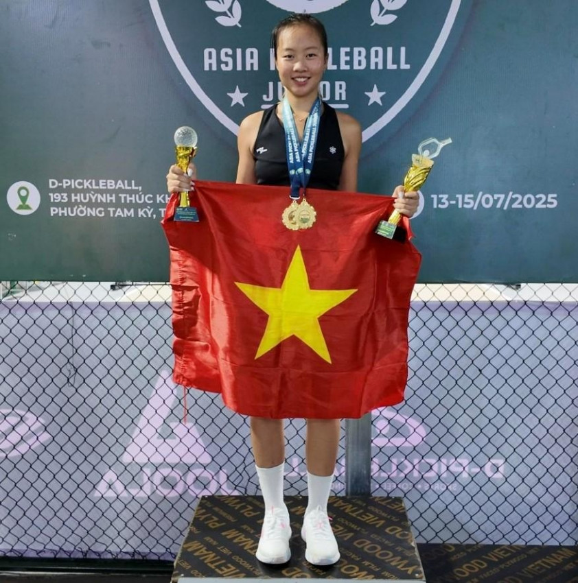 Sophia Phương Anh được gọi là ngọc nữ của pickleball Việt Nam nhờ phong cách tự tin, tươi sáng