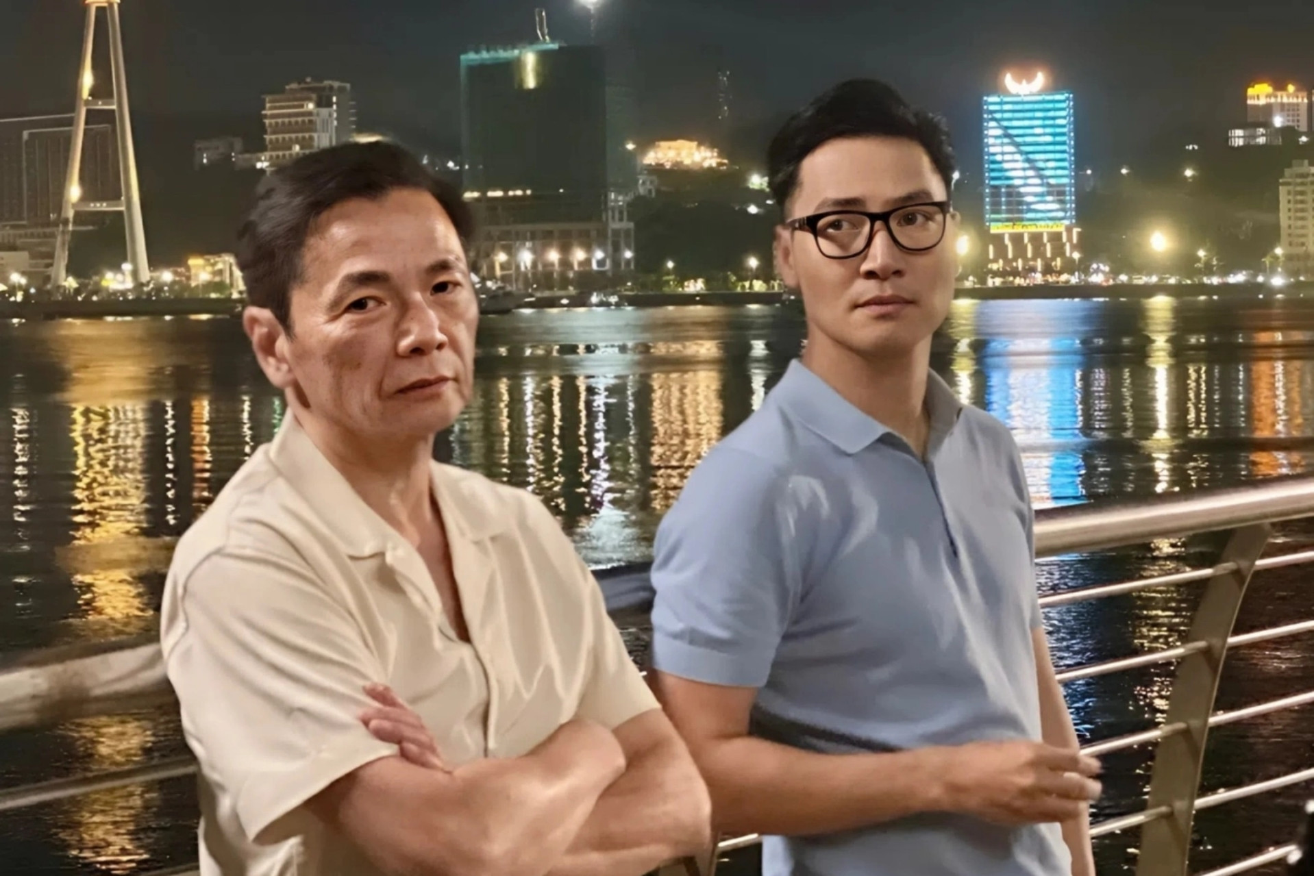 NSND Trung Anh và diễn viên Mạnh Trường.