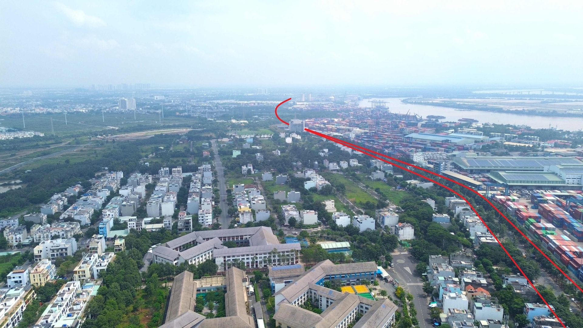 Phối cảnh quy mô 12 làn xe của tuyến đường chuyên dụng.