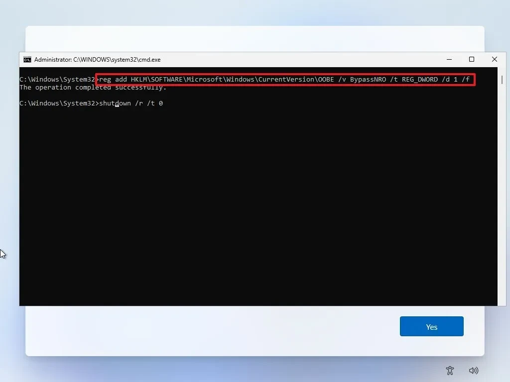 Màn hình thiết lập ban đầu của Windows 11 yêu cầu chọn khu vực.