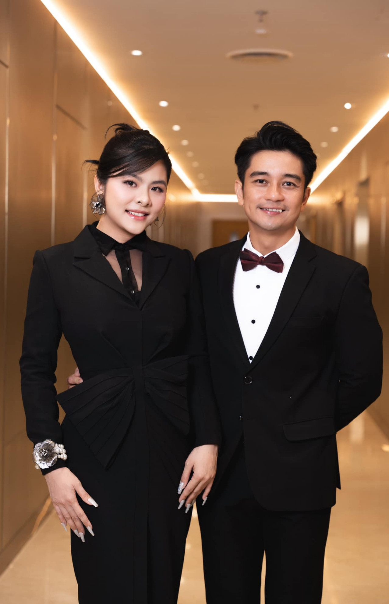 Diễn viên Vân Trang và chồng, doanh nhân Hữu Quân.