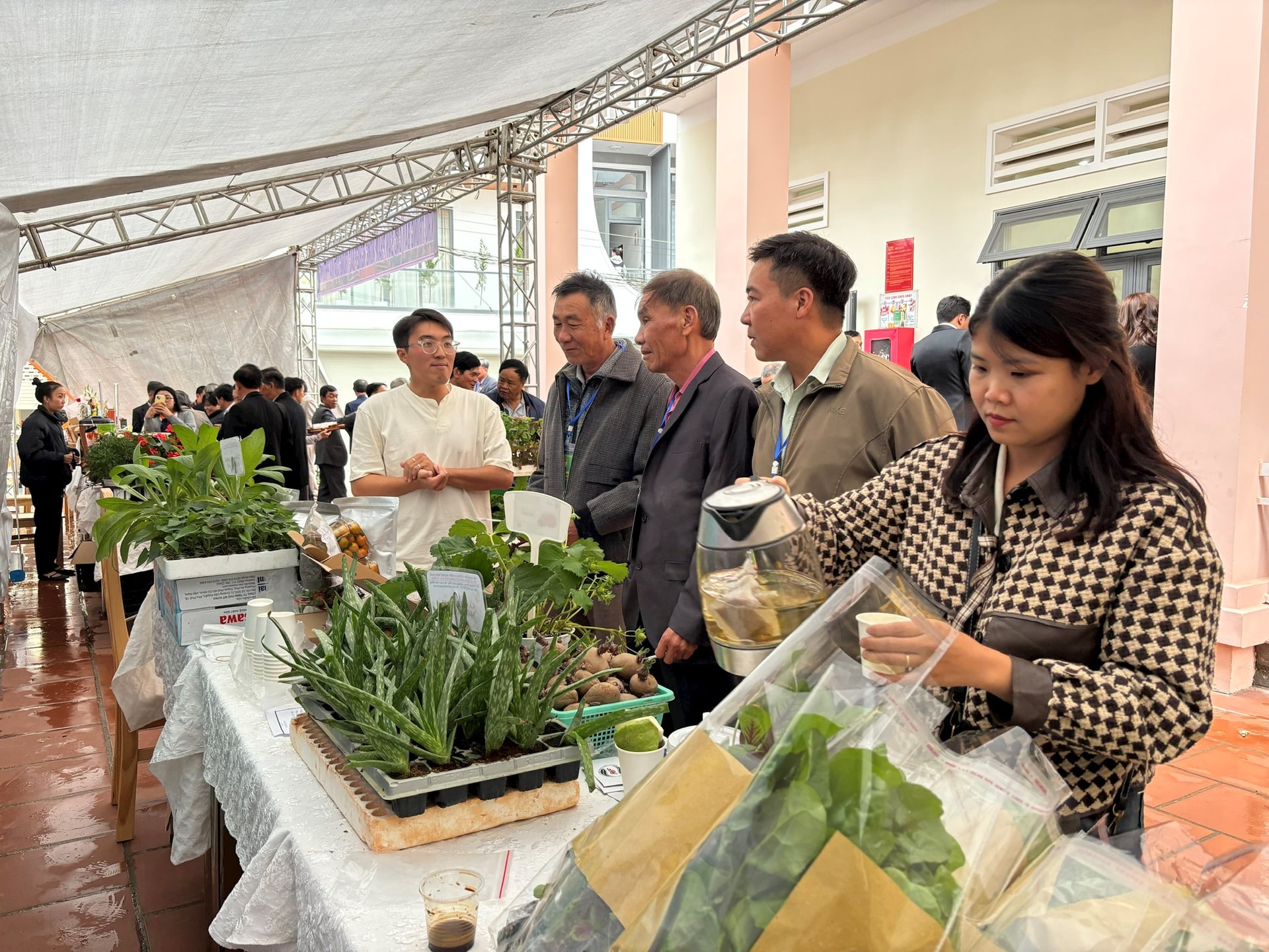 ទស្សនាតំបន់តាំងបង្ហាញផលិតផលកសិកម្មធម្មតានៅសភា