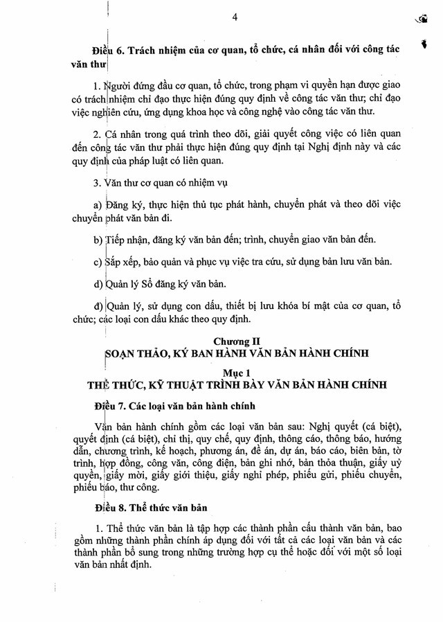 Quy định về công tác văn thư, quản lý văn bản; thể thức, kỹ thuật trình bày văn bản, bản sao văn bản; viết hoa; mẫu trình bày văn bản hành chính- Ảnh 4.