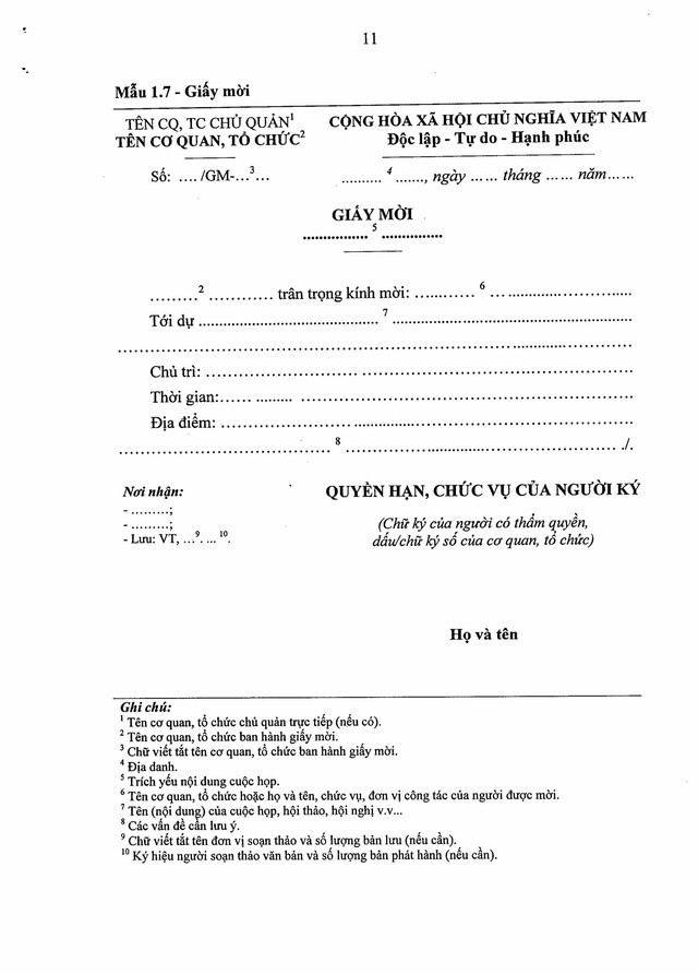 Quy định về công tác văn thư, quản lý văn bản; thể thức, kỹ thuật trình bày văn bản, bản sao văn bản; viết hoa; mẫu trình bày văn bản hành chính- Ảnh 50.