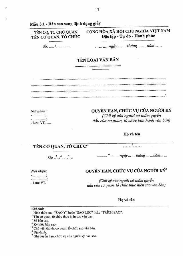 Quy định về công tác văn thư, quản lý văn bản; thể thức, kỹ thuật trình bày văn bản, bản sao văn bản; viết hoa; mẫu trình bày văn bản hành chính- Ảnh 56.