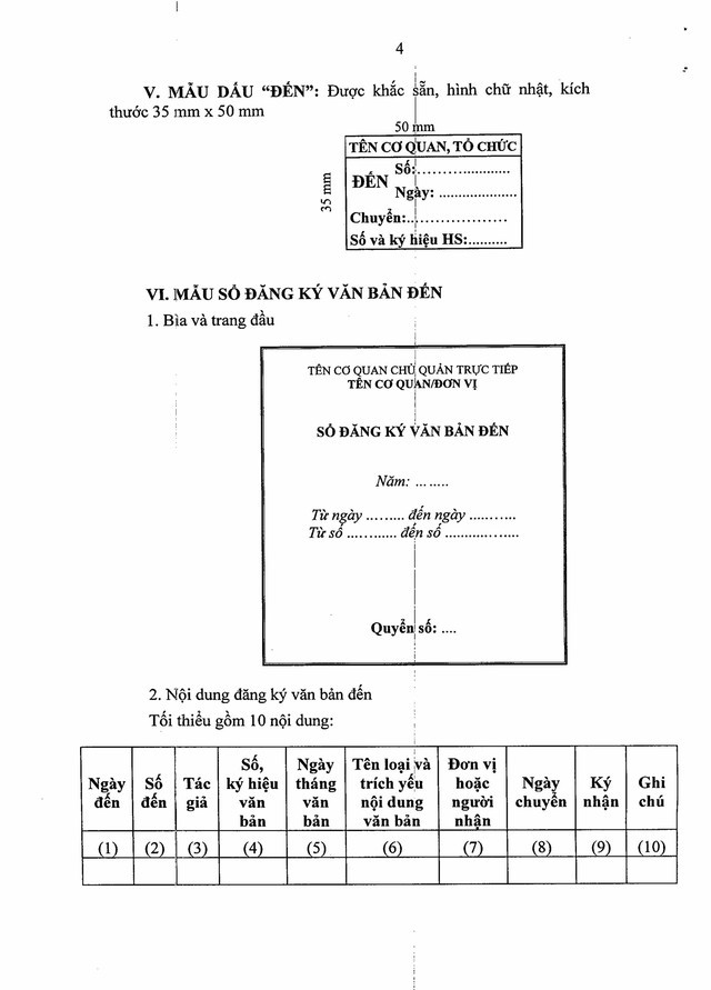 Quy định về công tác văn thư, quản lý văn bản; thể thức, kỹ thuật trình bày văn bản, bản sao văn bản; viết hoa; mẫu trình bày văn bản hành chính- Ảnh 61.