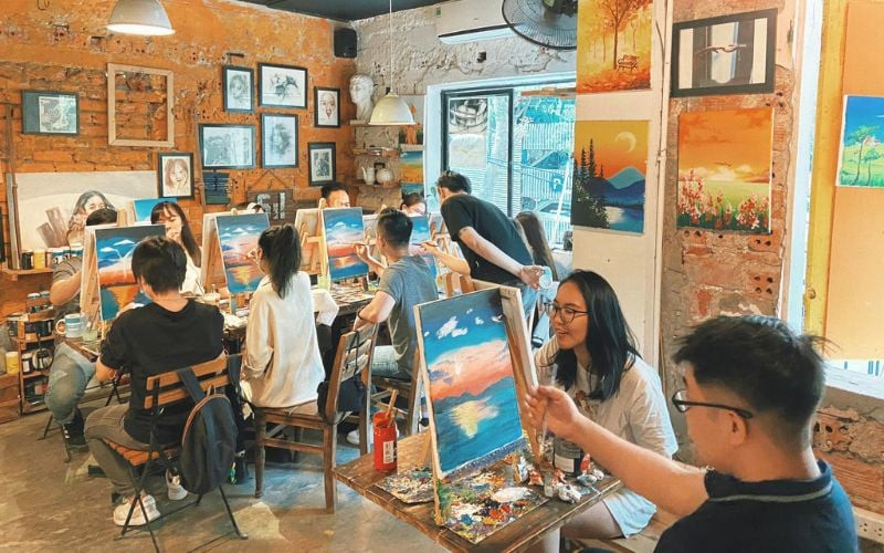 workshop vẽ tranh hà nội