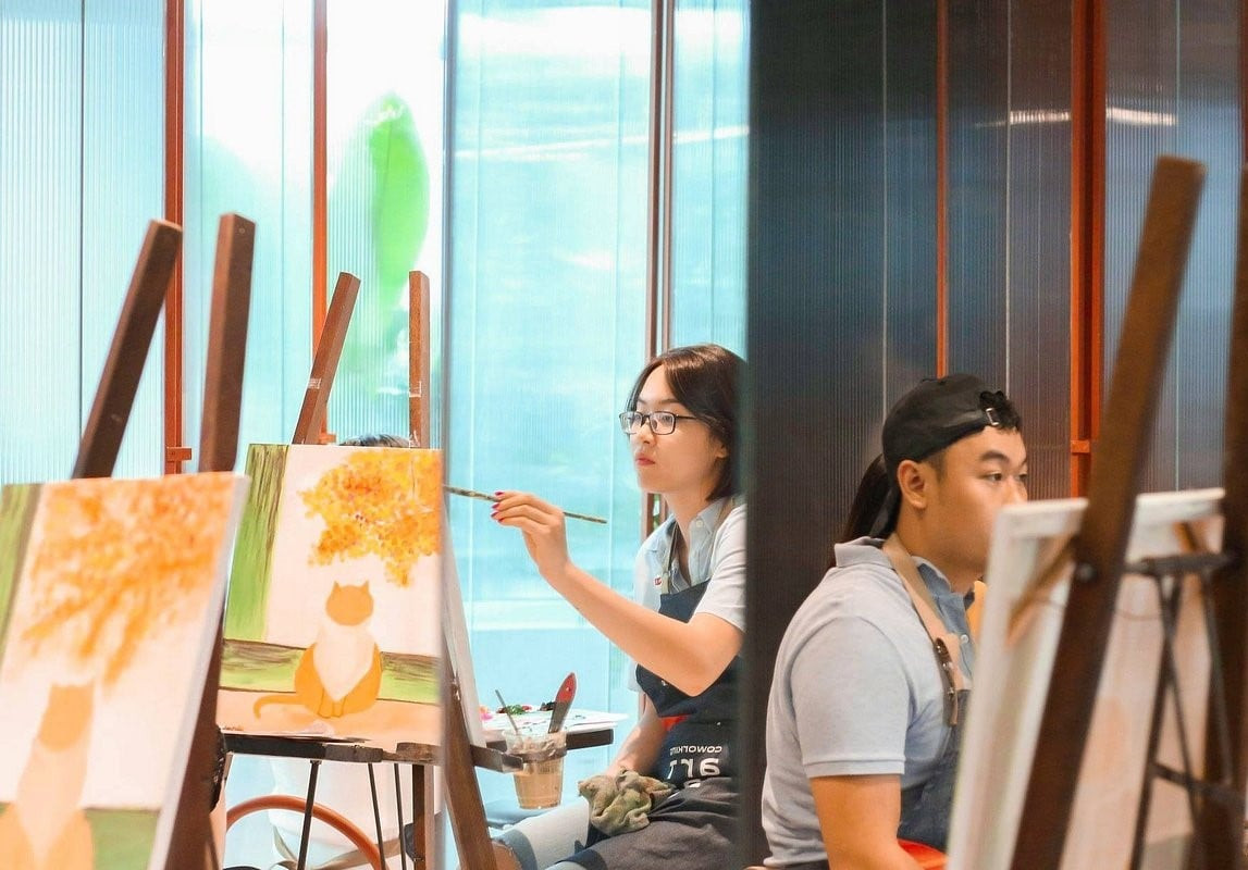 workshop vẽ tranh hà nội