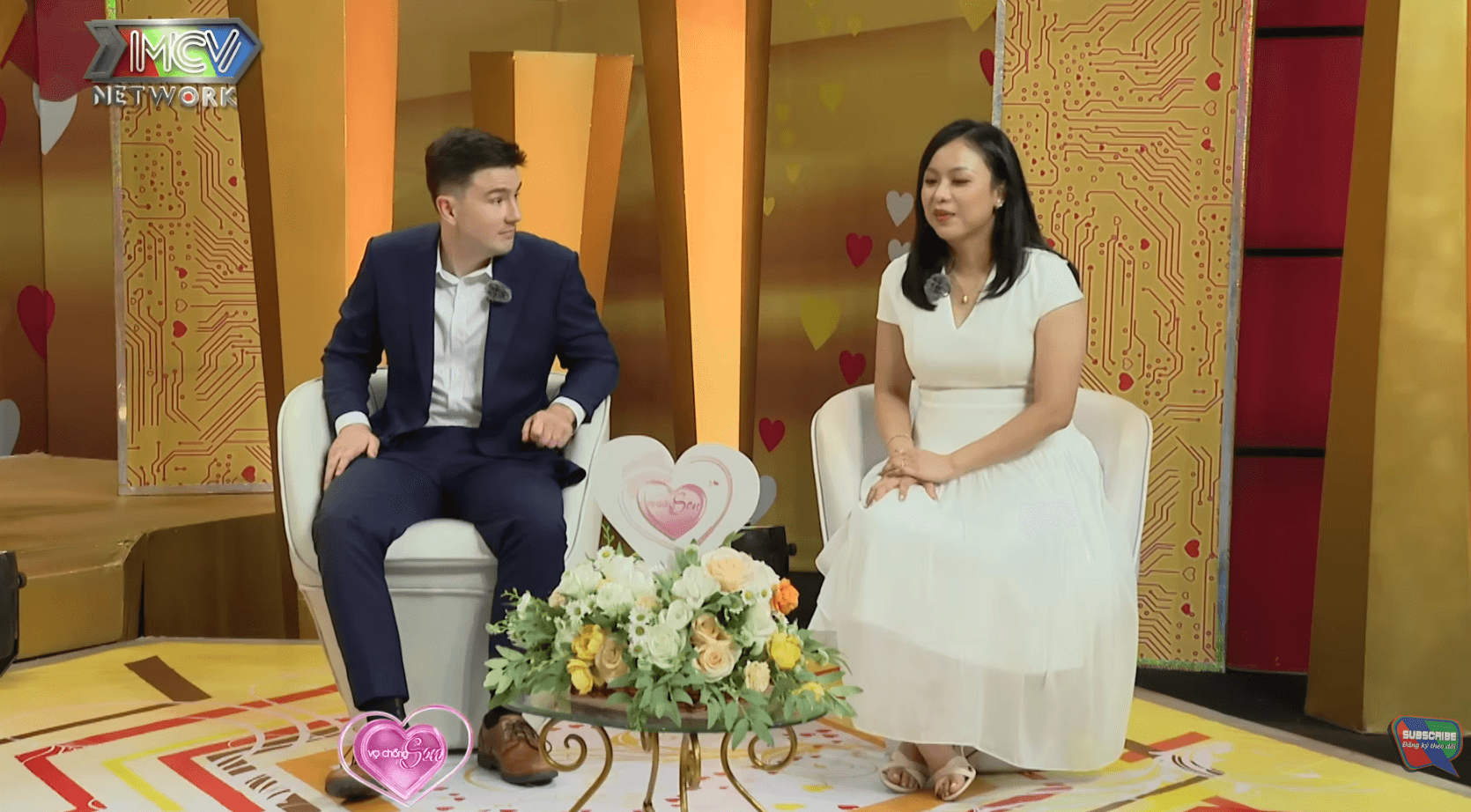 Hai vơ chồng Vũ Anh Phương và Chancelor Bart Clark.