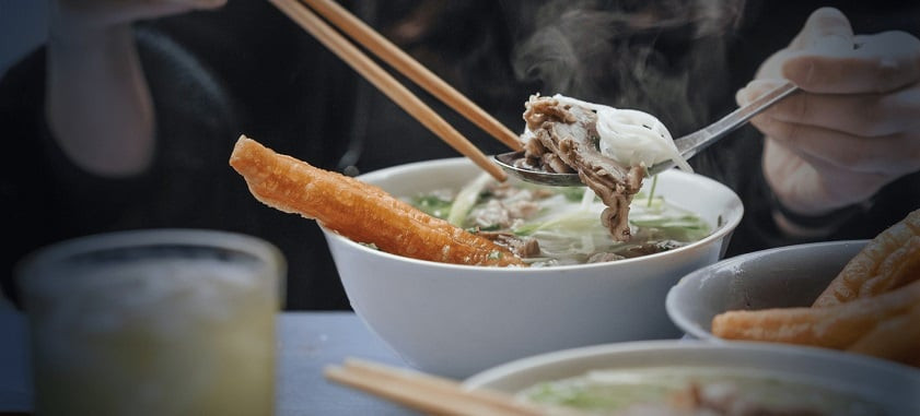 Một bát phở bò nóng hổi tại Hà Nội.