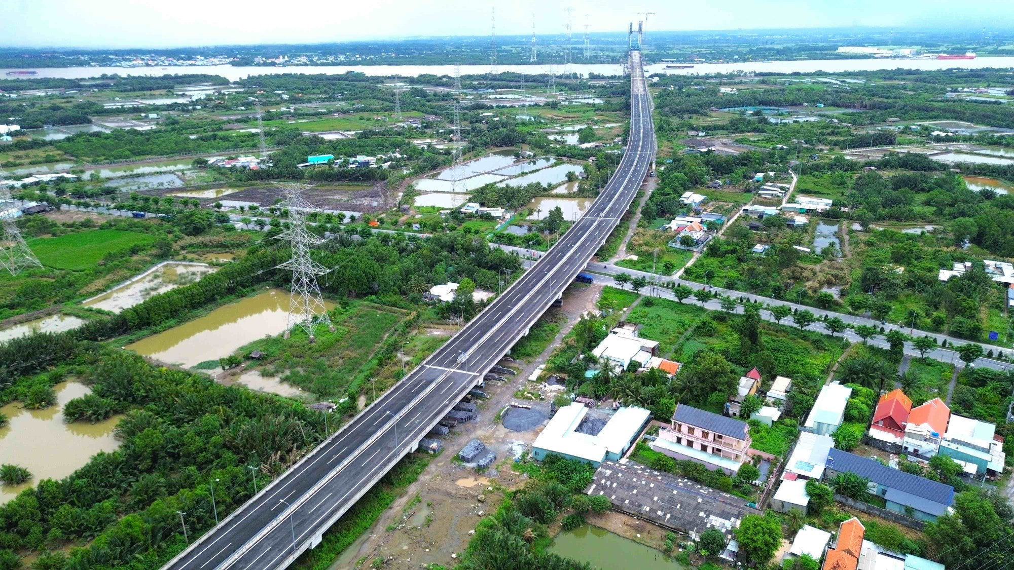 Quy mô nút giao khác mức liên thông giữa cao tốc Bến Lức - Long Thành và đường Rừng Sác.