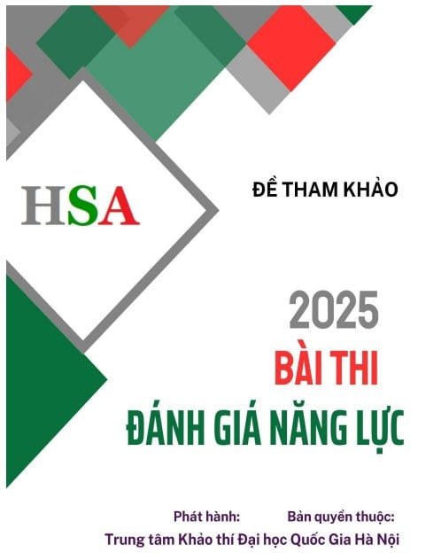 Đề tham khảo bài thi đánh giá năng lực 2025