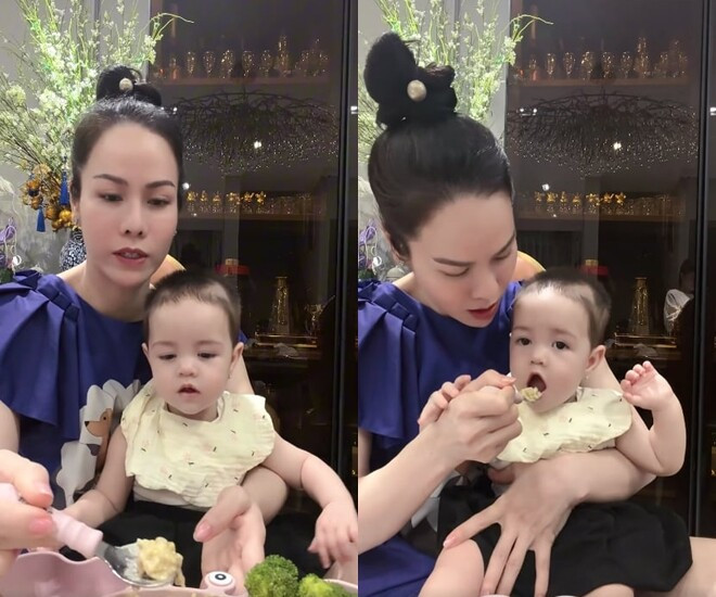Nhật Kim Anh khoe con gái ăn uống ngon miệng khiến ai cũng thích.