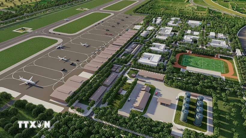 Phối cảnh Cảng hàng không quốc tế Gia Bình. (Ảnh: TTXVN phát)
