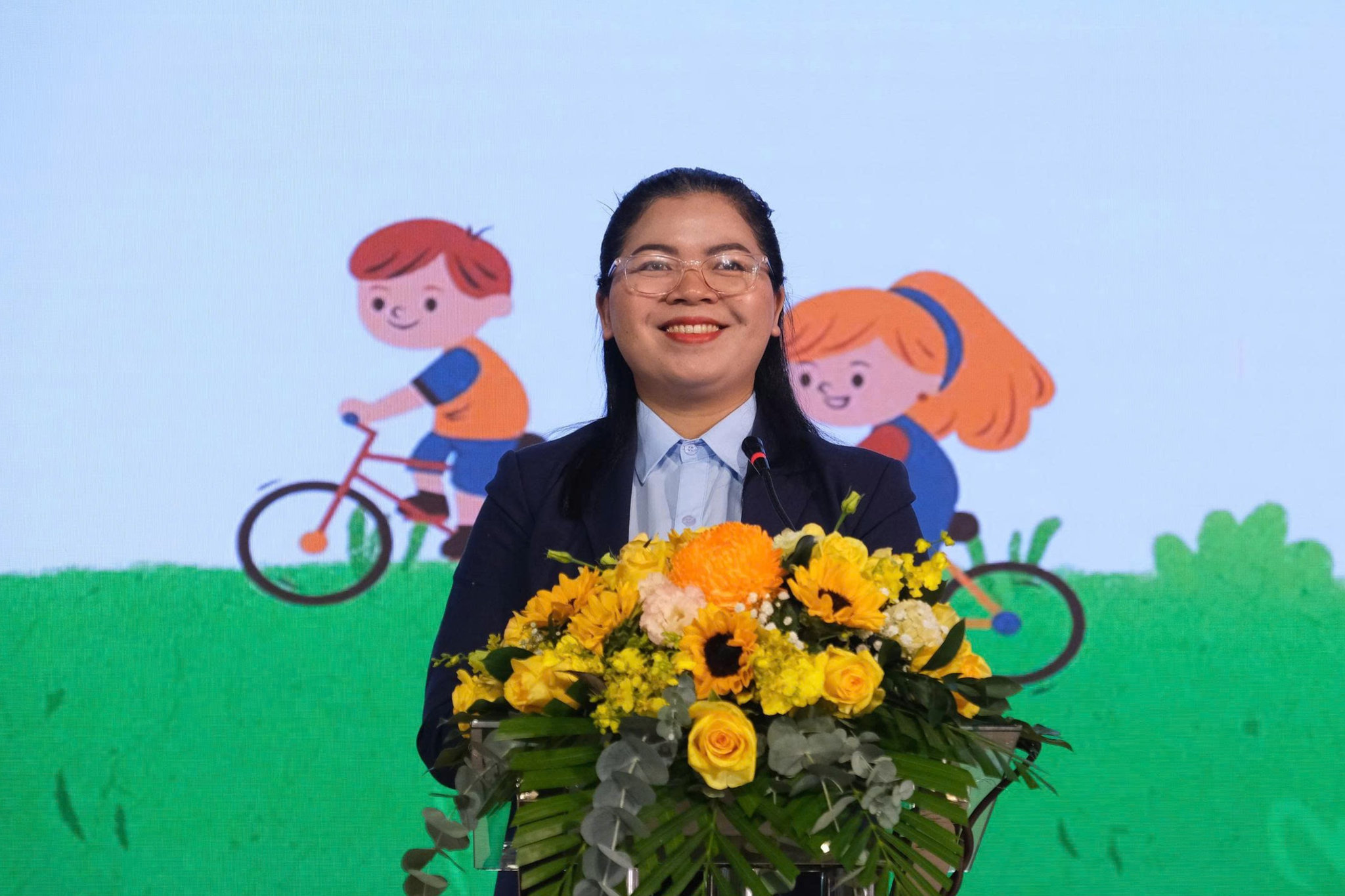 Phó Bí thư Tỉnh đoàn Lâm Đồng H'Hồng phát biểu tại chương trình
