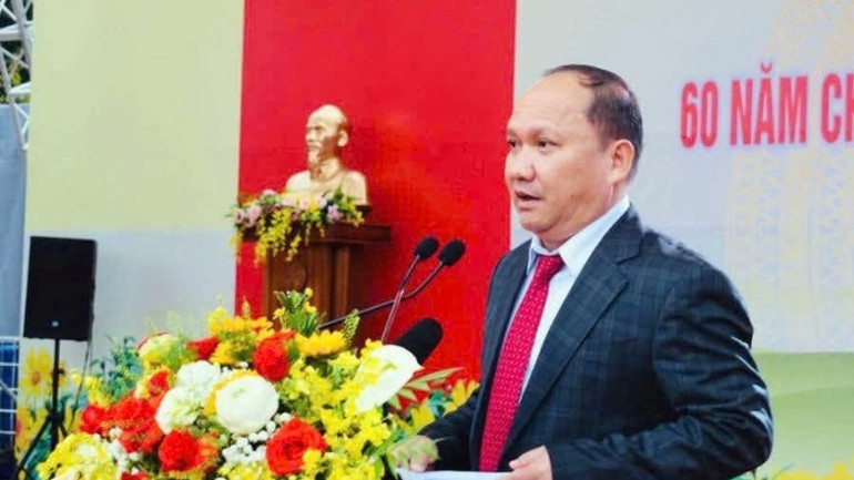 Phó Bí thư Thường trực Tỉnh ủy Gia Lai Rah Lan Chung phát biểu tại buổi lễ. z7240200096370-bd66ff1961b311f8068dd930161c79eb-8176.jpg