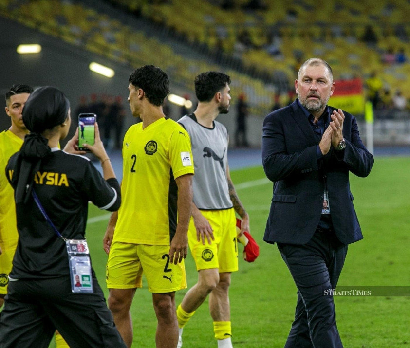 HLV Cklamovski hài lòng với chiến thắng 1-0 của Malaysia trước Nepal (Ảnh: NST)