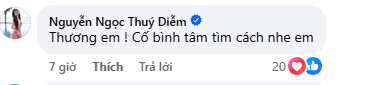 Diễn viên Thúy Diễm gửi lời động viên tới Đình Khang