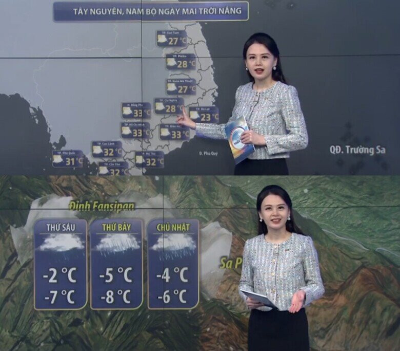 BTV Hương Liên rạng rỡ trở lại sóng VTV sau khi sinh con thứ 5.
