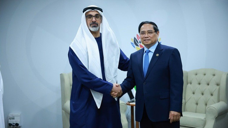 Thủ tướng Phạm Minh Chính khẳng định Việt Nam luôn coi trọng việc củng cố quan hệ hợp tác với UAE. (Ảnh: VGP/Nhật Bắc) u1-8444.jpg