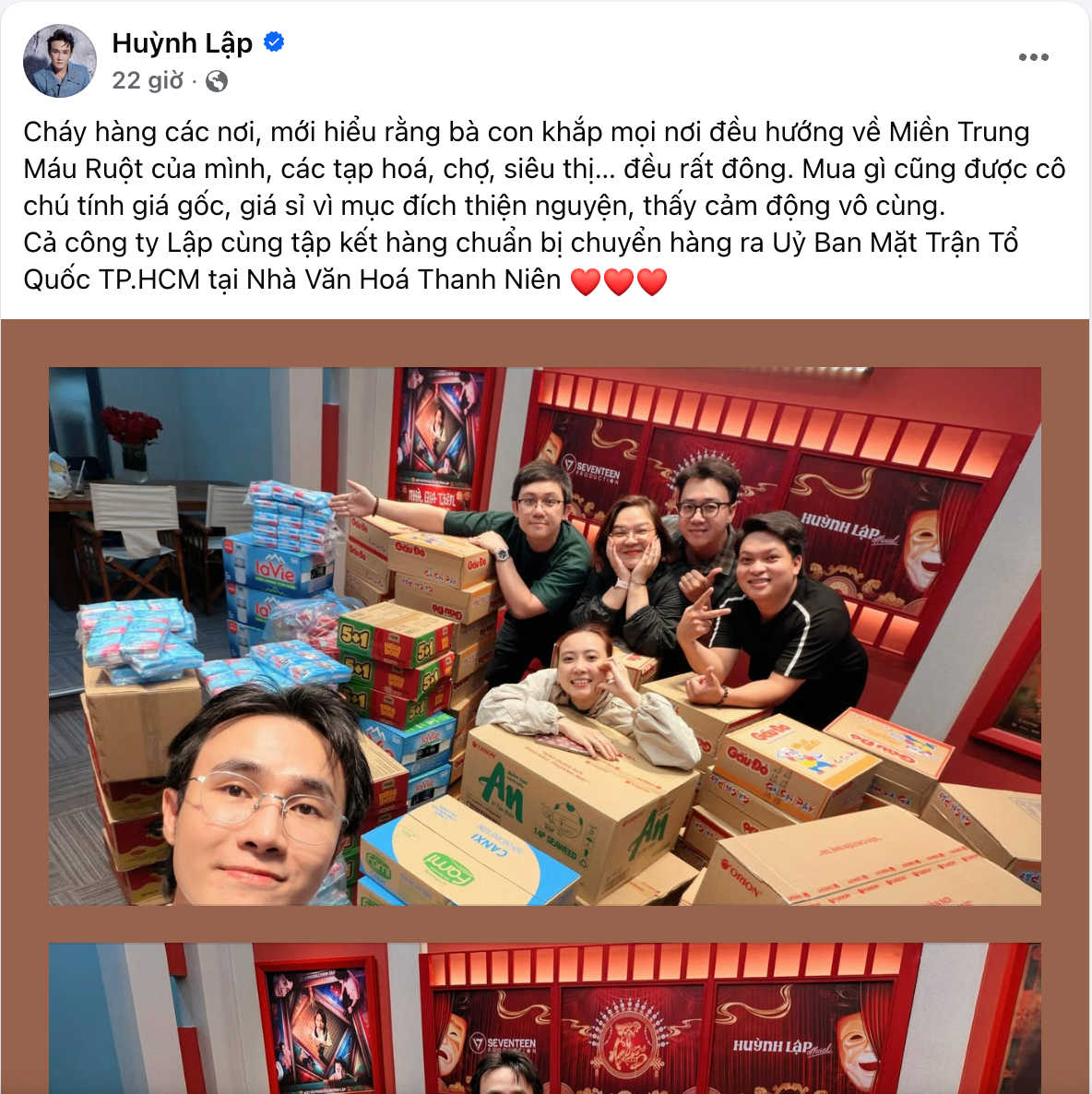 Trấn Thành - HIEUTHUHAI chuyển khoản nóng hàng trăm triệu, Hương Giang vừa về nước liền đến hỗ trợ vùng lũ- Ảnh 3.