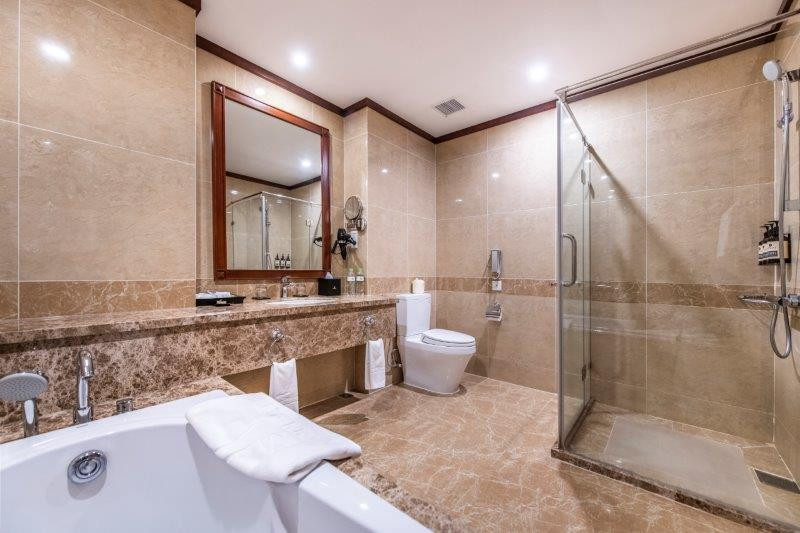 Không gian nội thất sang trọng bên trong một căn biệt thự tại resort.