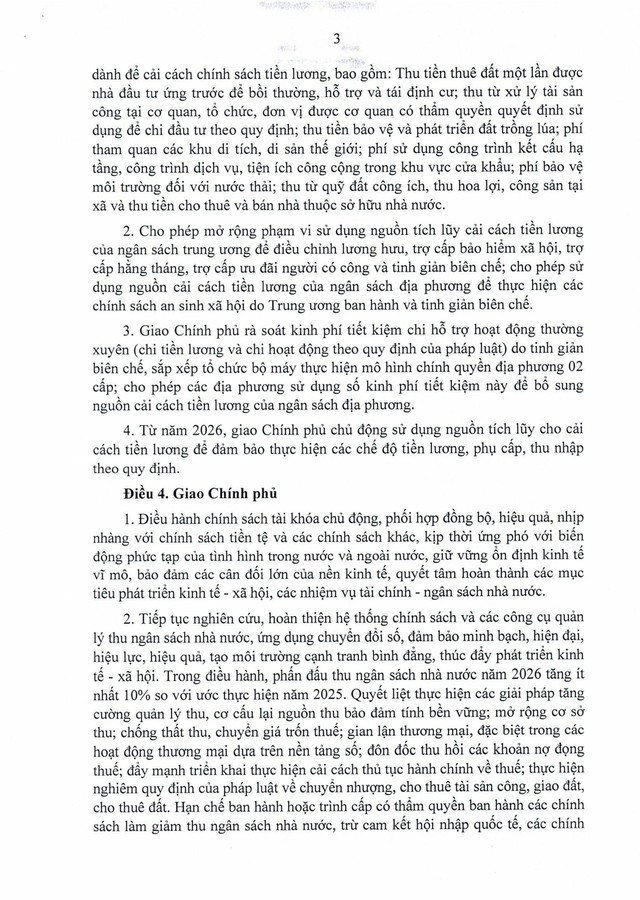 Toàn văn Nghị quyết số 245/2025/QH15 về dự toán ngân sách nhà nước năm 2026- Ảnh 3.