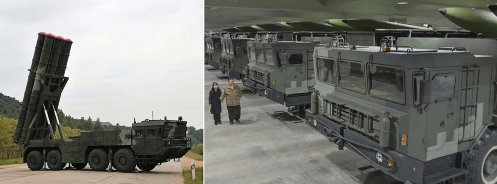 (Trái) KN-25; (Phải) KN-23 - Ảnh Wikipedia KCNA