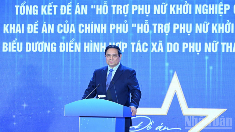 Thủ tướng Phạm Minh Chính phát biểu ý kiến tại hội nghị. (Ảnh: TRẦN HẢI)