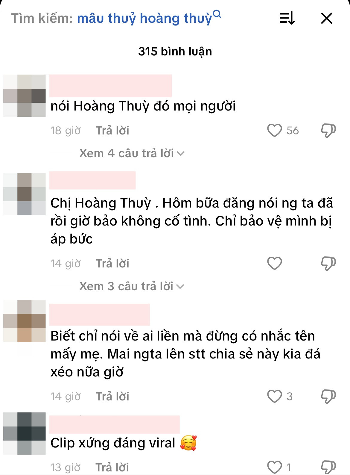 Cộng đồng mạng bàn luận về mối quan hệ giữa Hoàng Thuỳ và Mâu Thuỷ.