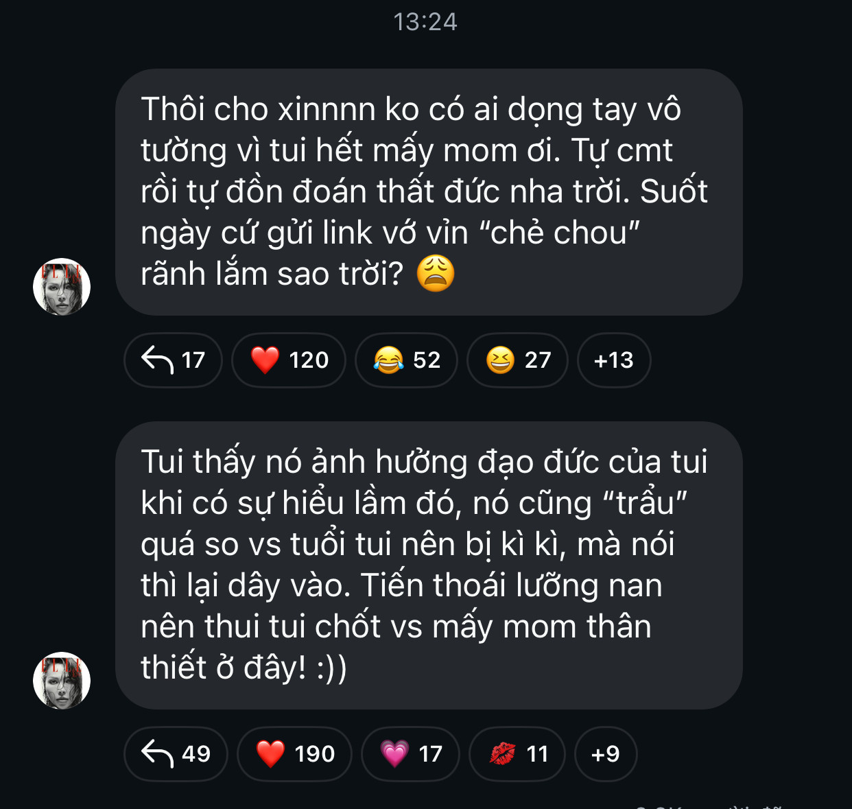 Minh Triệu khẳng định không có ai dọng tay vào tường vì mình giữa lúc bị réo tên vào chia sẻ của Kỳ Duyên