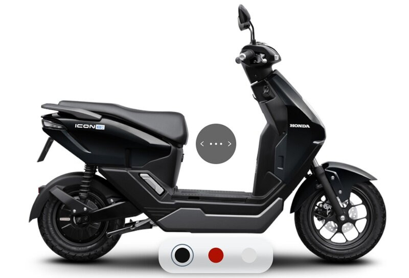 Honda ICON e: phiên bản Cao cấp màu đen xám mạnh mẽ.