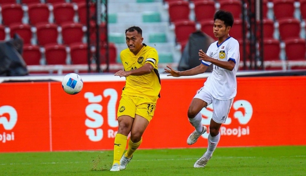U22 Malaysia vừa giành chiến thắng đậm 4-1 trước U22 Lào. Ảnh: FAM.