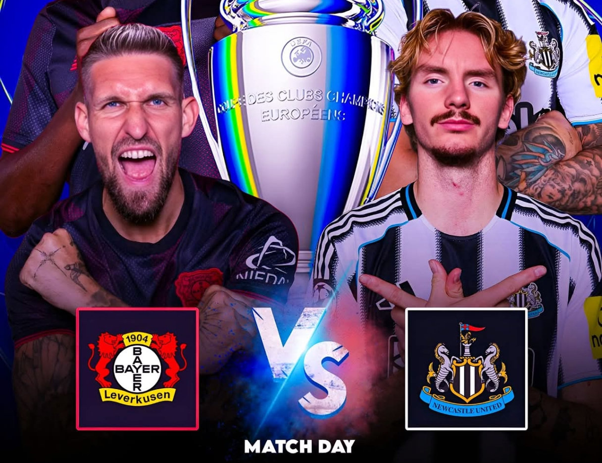 Leverkusen và Newcastle chuẩn bị chạm trán ở Champions League.