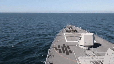5-inch 62-caliber Mk 45 Naval Gun Live Fire Arleigh Burke-class Destroyer