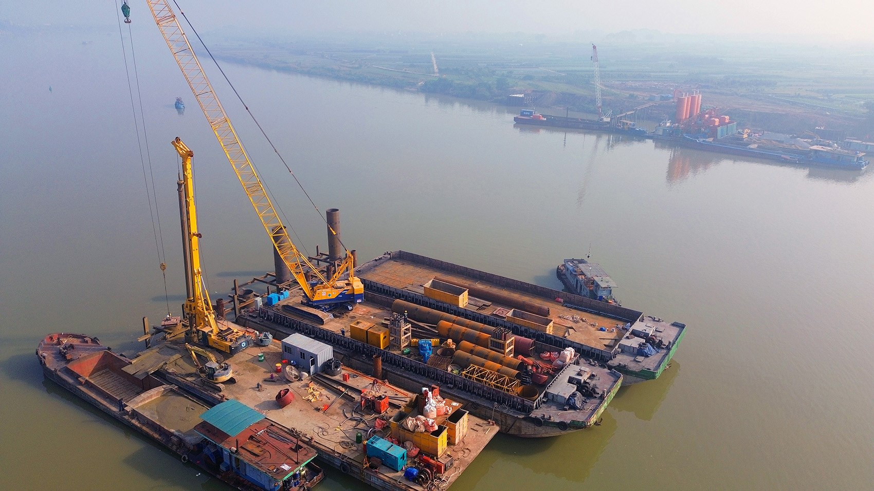 Khu vực giải phóng mặt bằng cho dự án cầu Ngọc Hồi tại các xã thuộc Hà Nội và Hưng Yên.