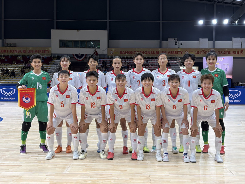 Đội tuyển Futsal Nữ Việt Nam giành quyền vào bán kết SEA Games 33. (Ảnh: VFF)