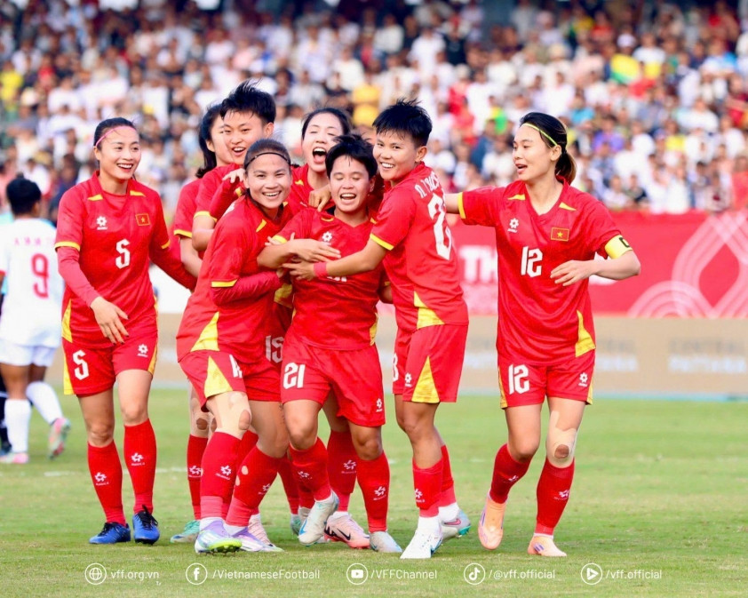ĐT nữ Việt Nam sáng cửa vào chung kết SEA Games 33 khi chỉ phải gặp Indonesia (Ảnh: VFF).