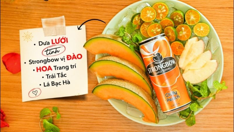 Nguyên liệu làm Strongbow Lưới Tình Đào Hoa