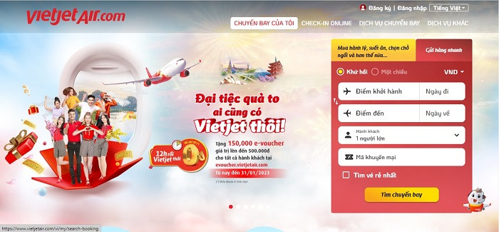 Đổi vé máy bay Vietjet Air