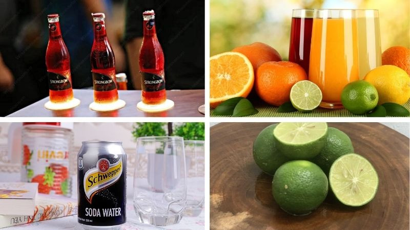 Nguyên liệu làm Strongbow trái cây