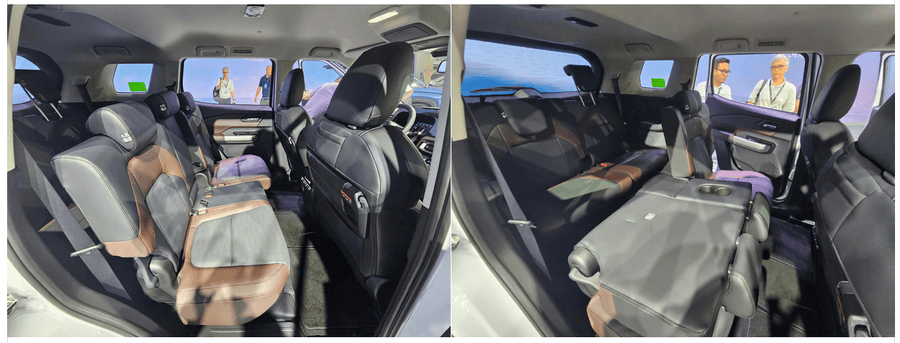 Không gian hai hàng ghế sau của Mitsubishi Destinator.