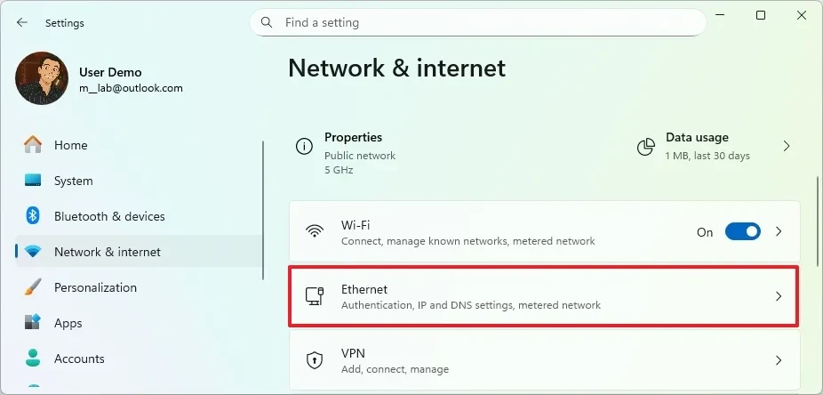 thiet lap dia chi IP tinh tren Windows 11.8