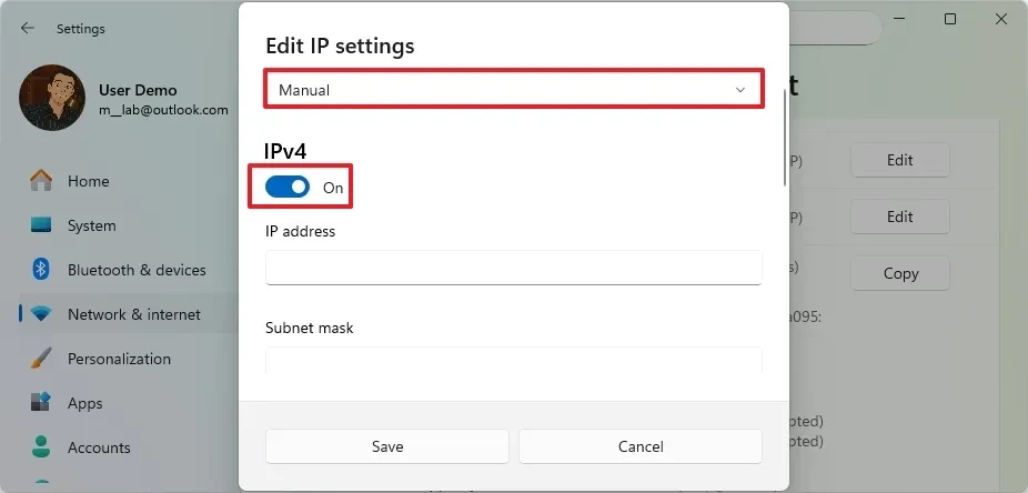 thiet lap dia chi IP tinh tren Windows 11.6